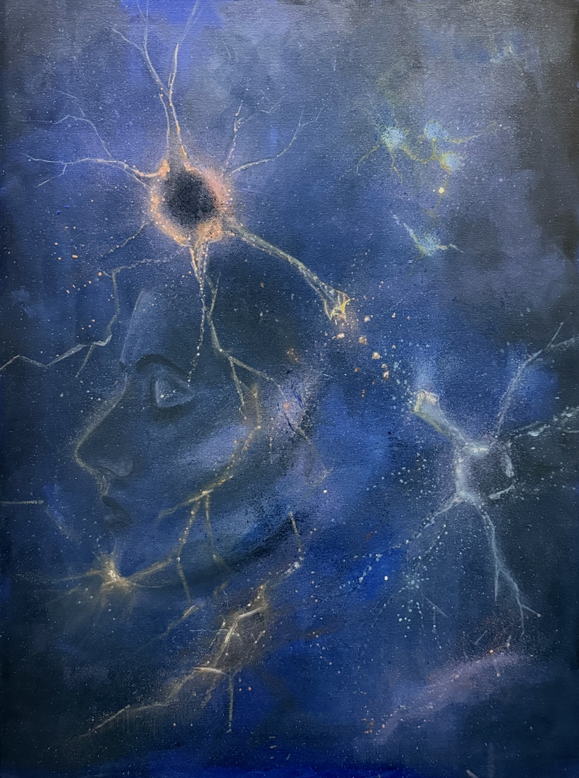 Constellation of Trauma — acrylic on canvas, 30 × 40 inches